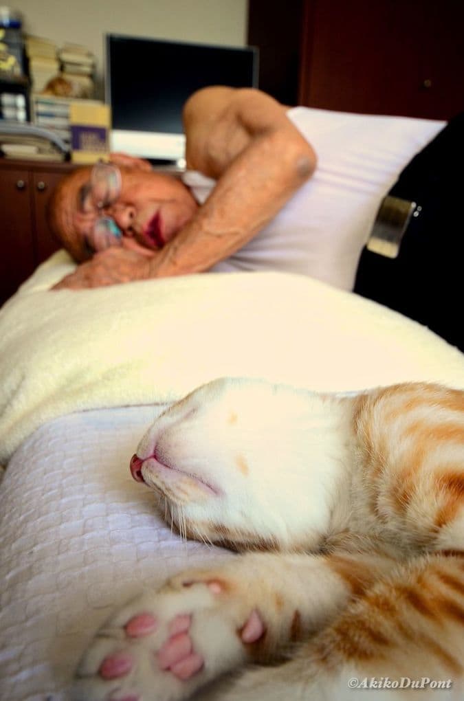 Появление кота изменило жизнь этого больного дедушки