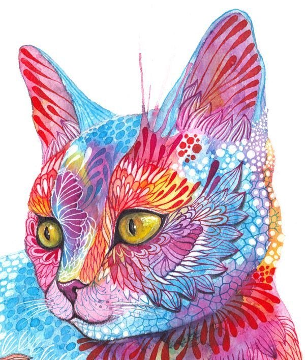 Художница Ola Liola и ее "кошачьи" живописные работы