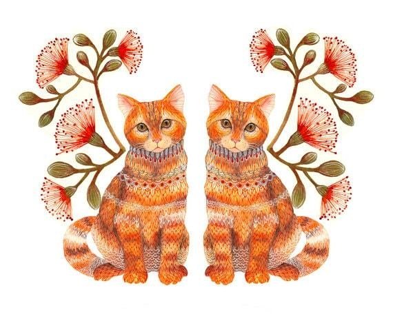 Художница Ola Liola и ее "кошачьи" живописные работы